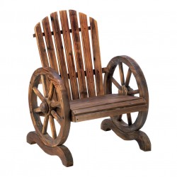 Wagon Wheel Adirondack Chair